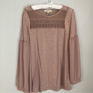 Penelope Rose Lacey Smock Top size Medium